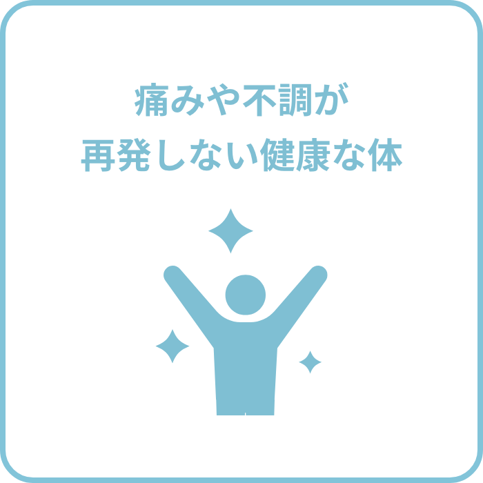 痛みや不調が再発しない健康な体