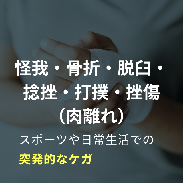 怪我・骨折・脱臼・捻挫・打撲・挫傷（肉離れ）