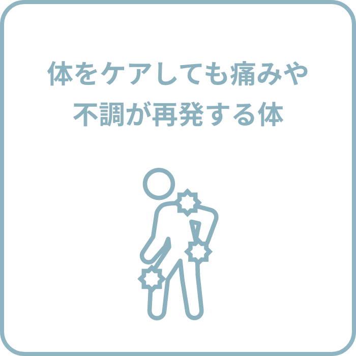 体をケアしても痛みや不調が再発する体