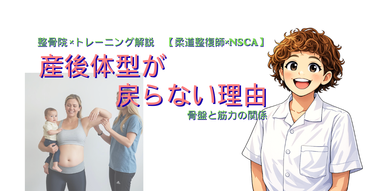 産後体型が戻らない原因を整骨院とトレーニング視点で解説